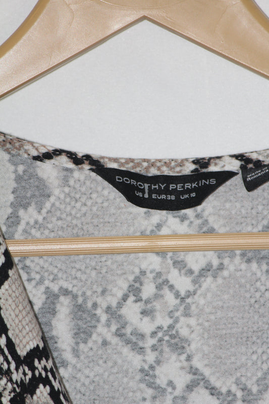 Snake Print Full Sleeve Crop Top – Dorothy Perkins (Medium)