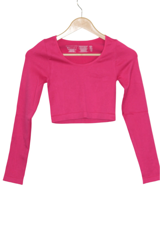 Pink Full Sleeve Crop Top – Primark (XS)