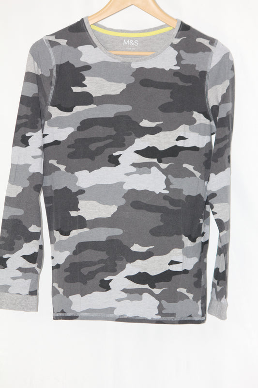 Mark & Spencer Camouflage Full-Sleeve T-Shirt