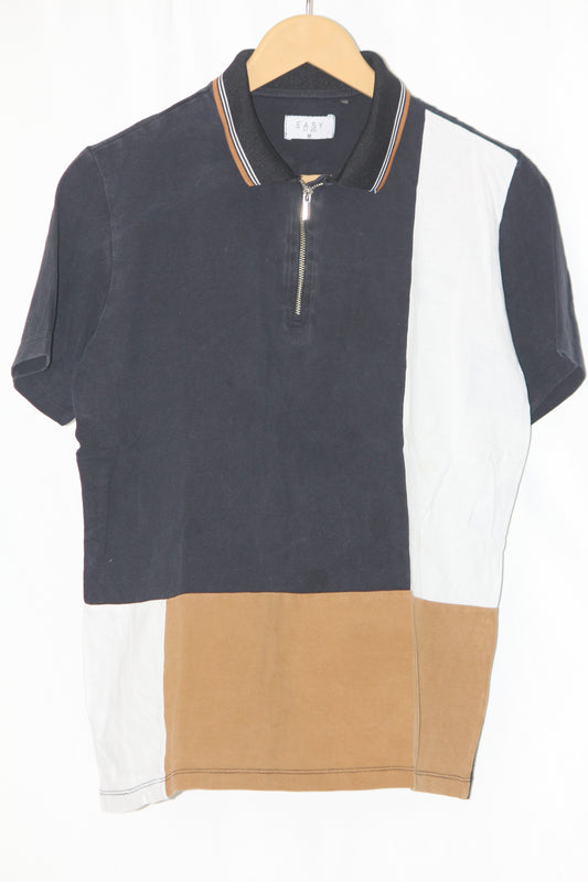 Easy Trio-Tone Black Polo Medium
