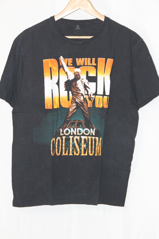 Gildan Black Printed T-Shirt