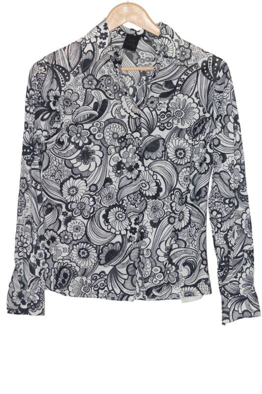 Floral Black & White Button Down Shirt – Dale Martin