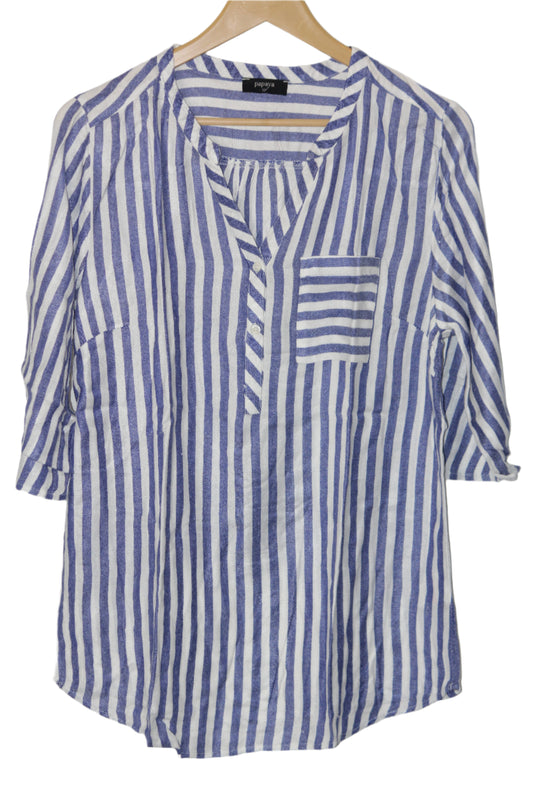 White Stripe Shirt – Papaya