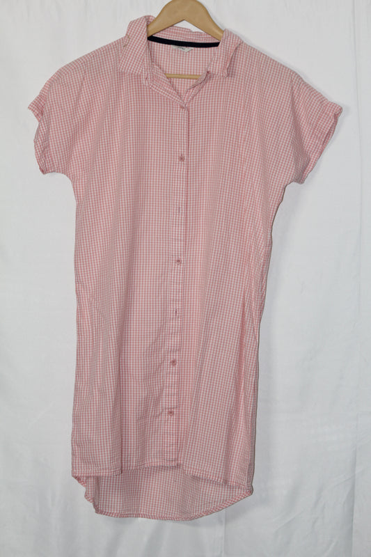 Sprit Orange Half Sleeve Cotton Button Down Blouse – Casual Chic