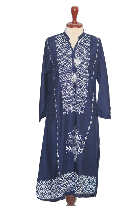 Kurti – ThriftyFy (Navy Blue, Medium)