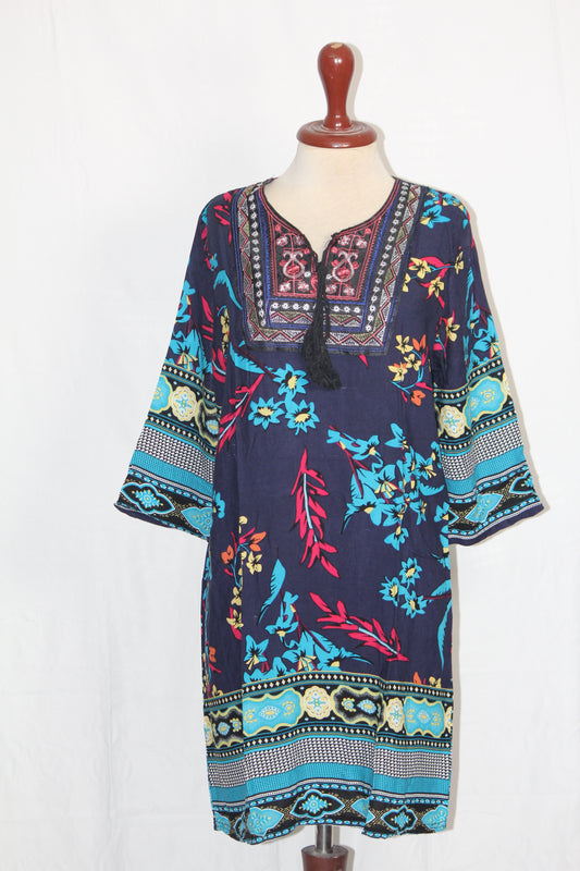 Kurti – ThriftyFy (Dark Blue, Small)