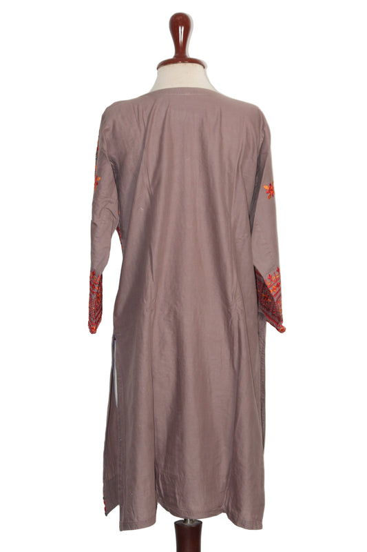 Kurti – ThriftyFy (Brown, Large)