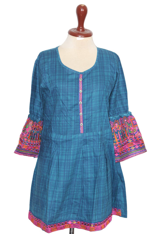 Kurti – ThriftyFy (Blue, Medium)