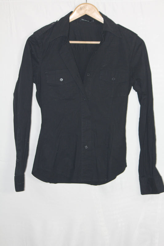 The Limited Black Cotton-Blend Shirt – Small