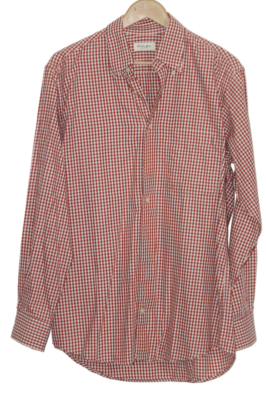 Christian Berg Red & White Checked Shirt – Large