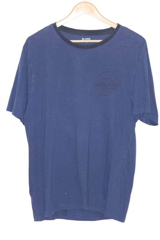 Sleep Blue Cotton T-Shirt – Large