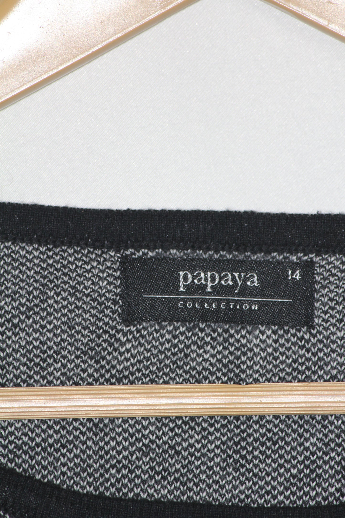 Papaya Grey Sweatshirt with Black Lines - Medium
