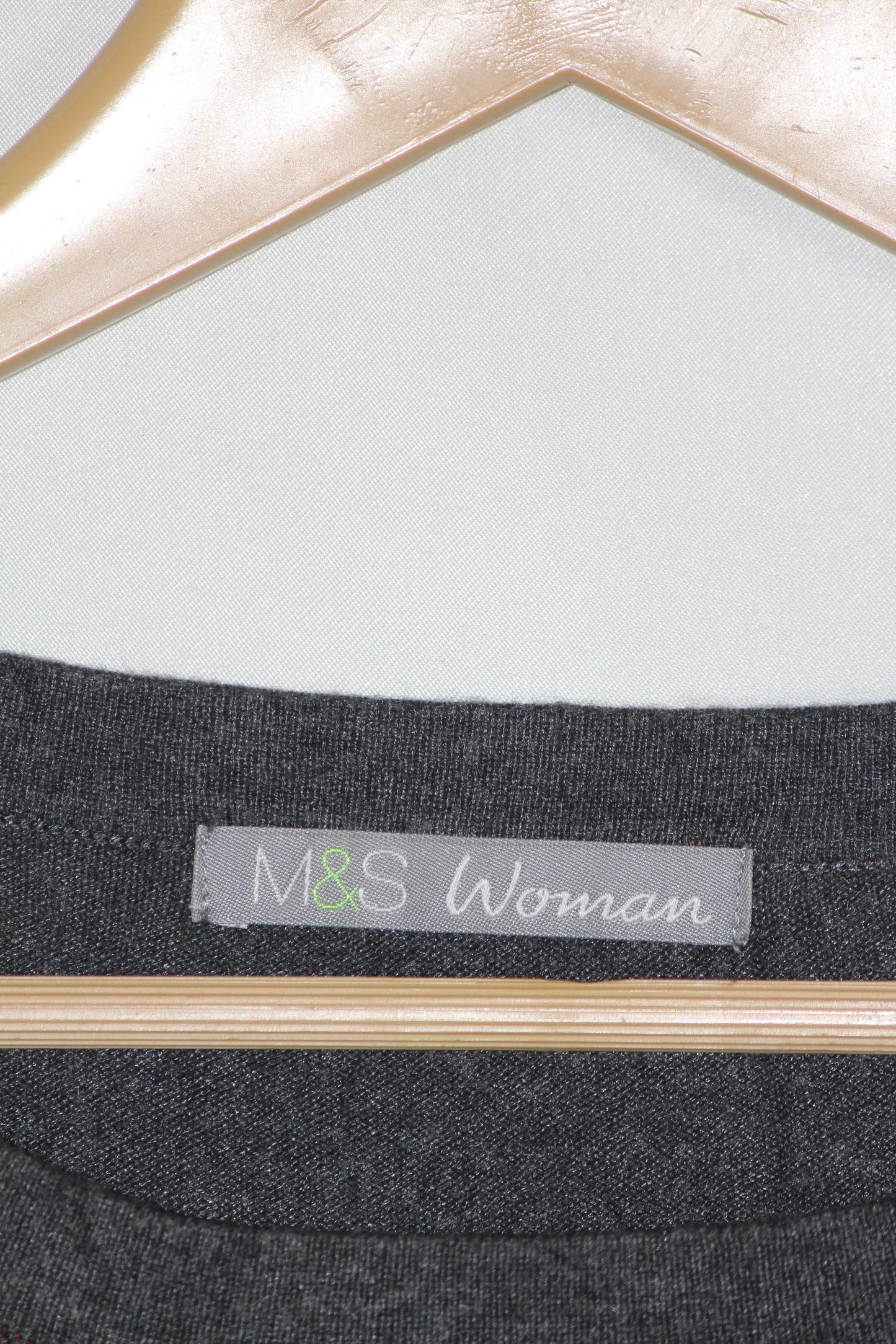 M&S Grey Winter Sweatshirt with Red Stripes (Medium)
