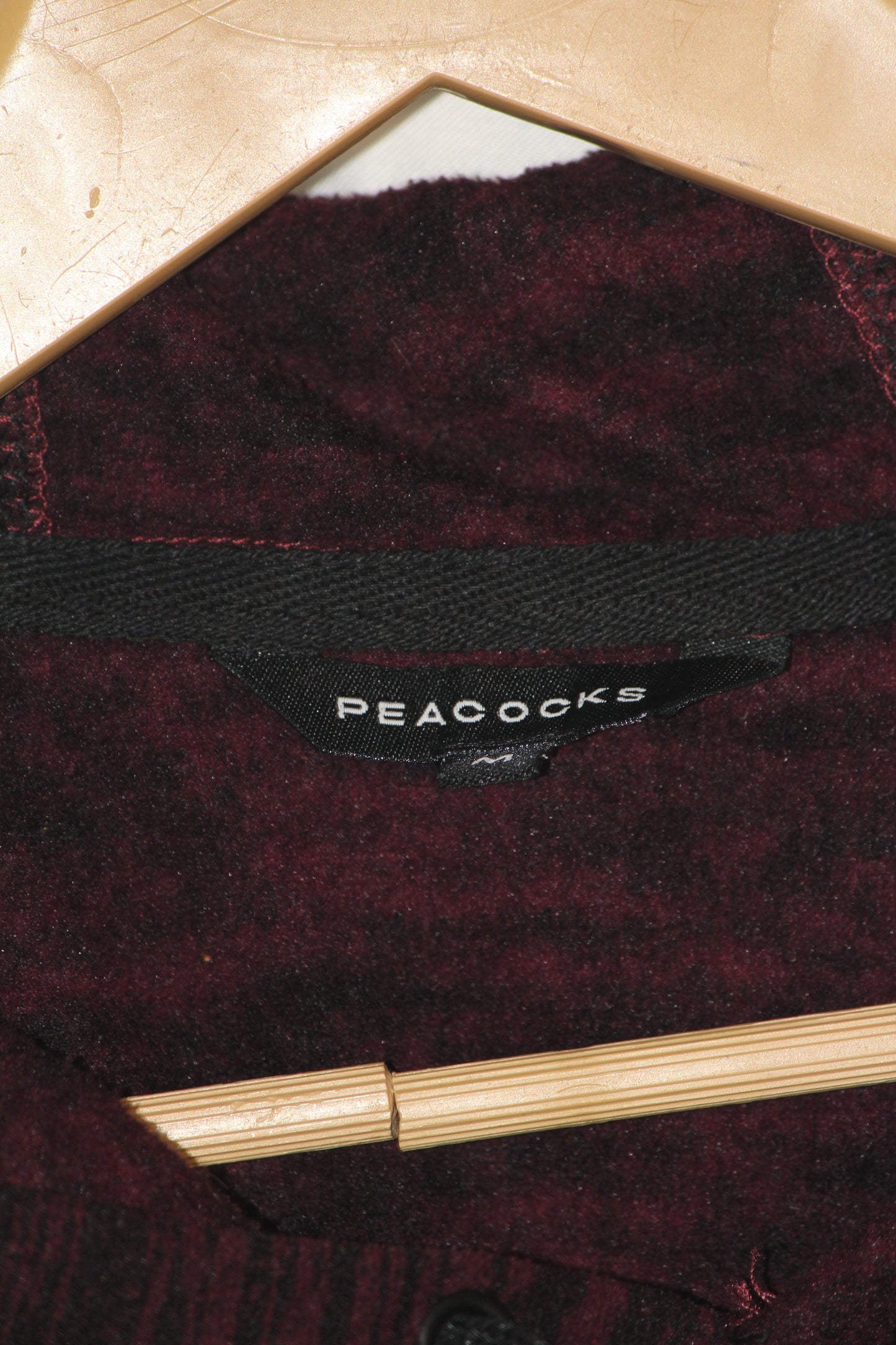 Peacocks Burgundy Hoodie - Medium Size