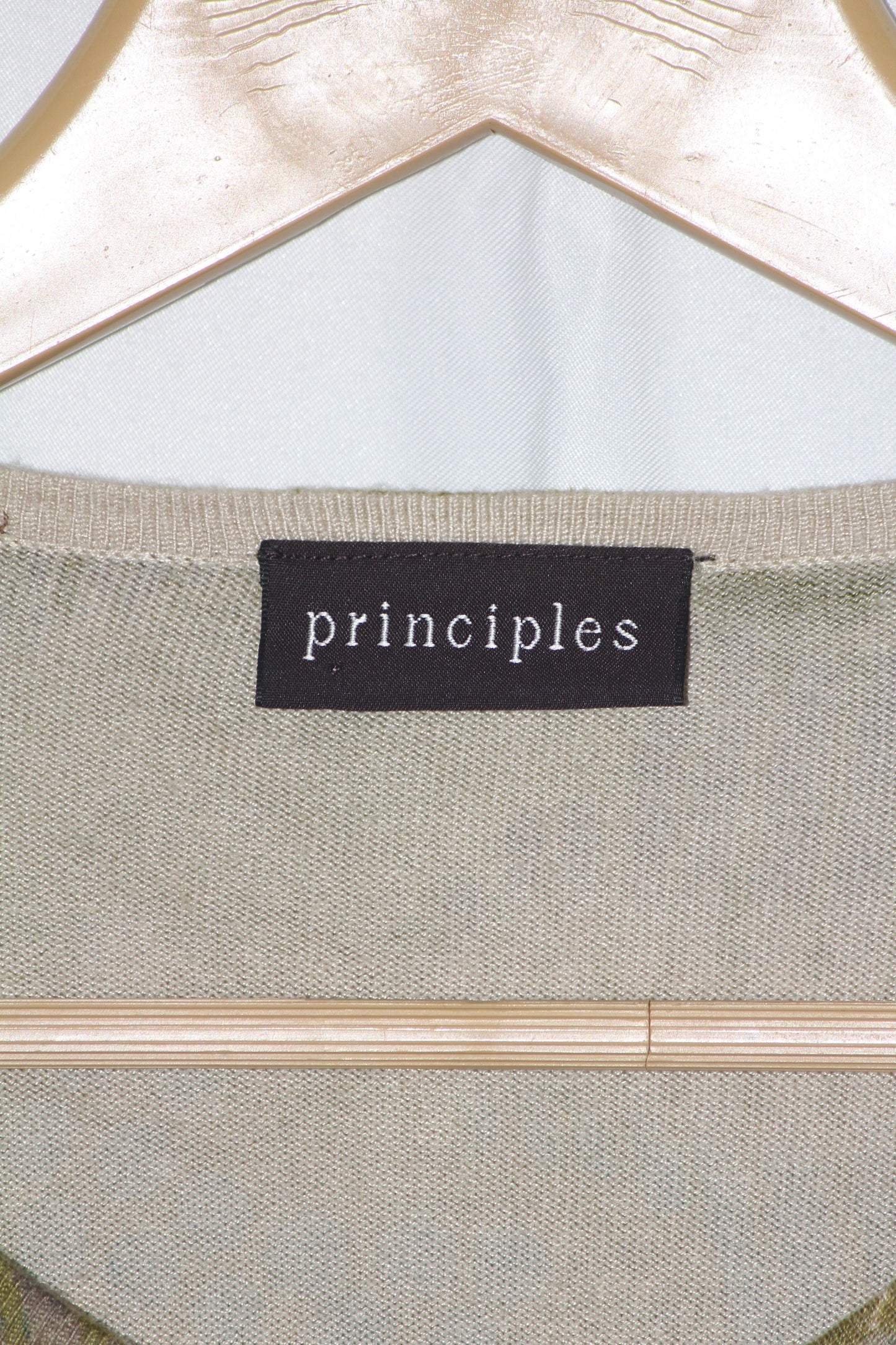 Principles Olive Green Viscose Sweater – Small Size