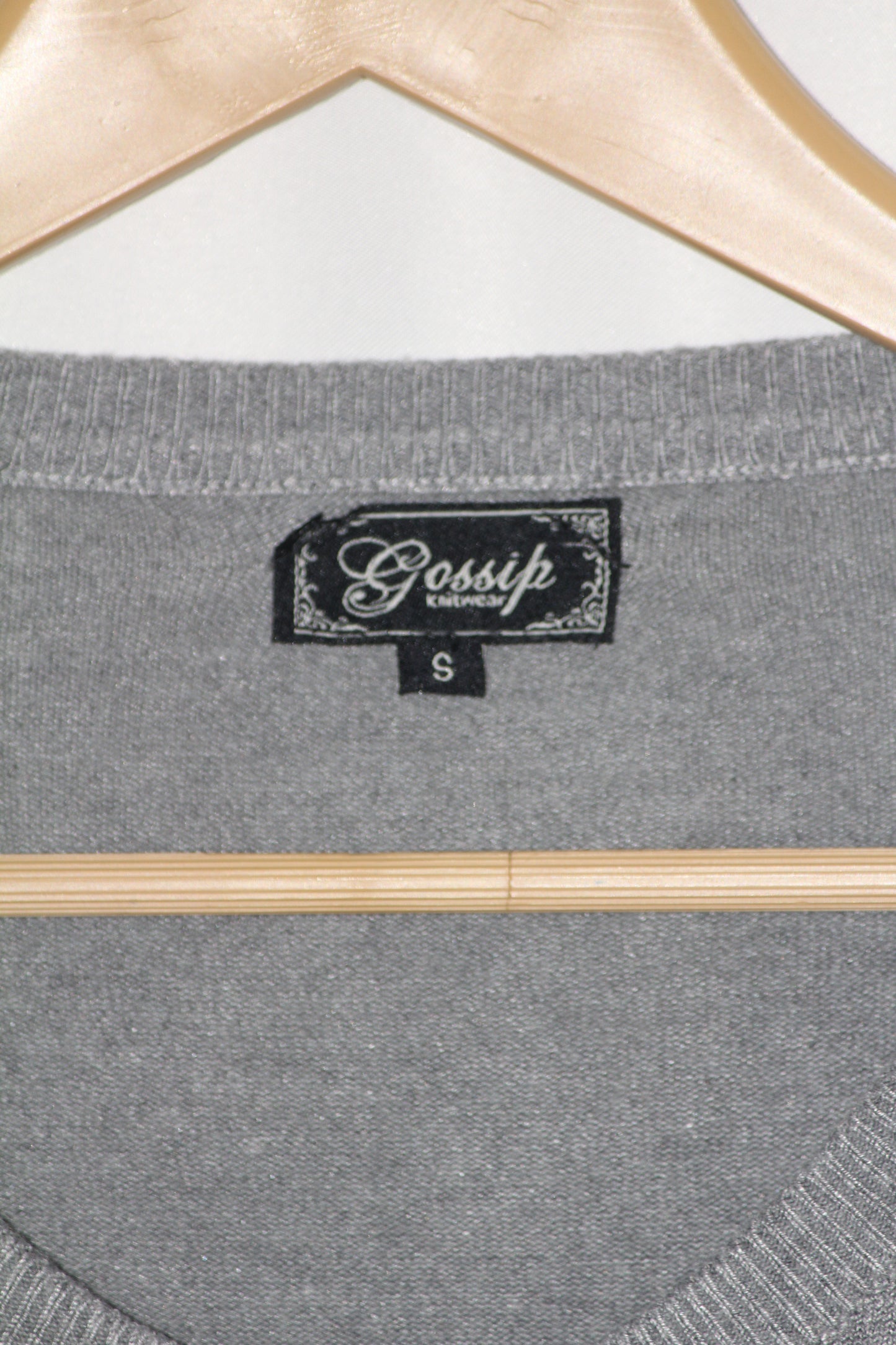 Gossip Knitwear Grey Viscose Sweater