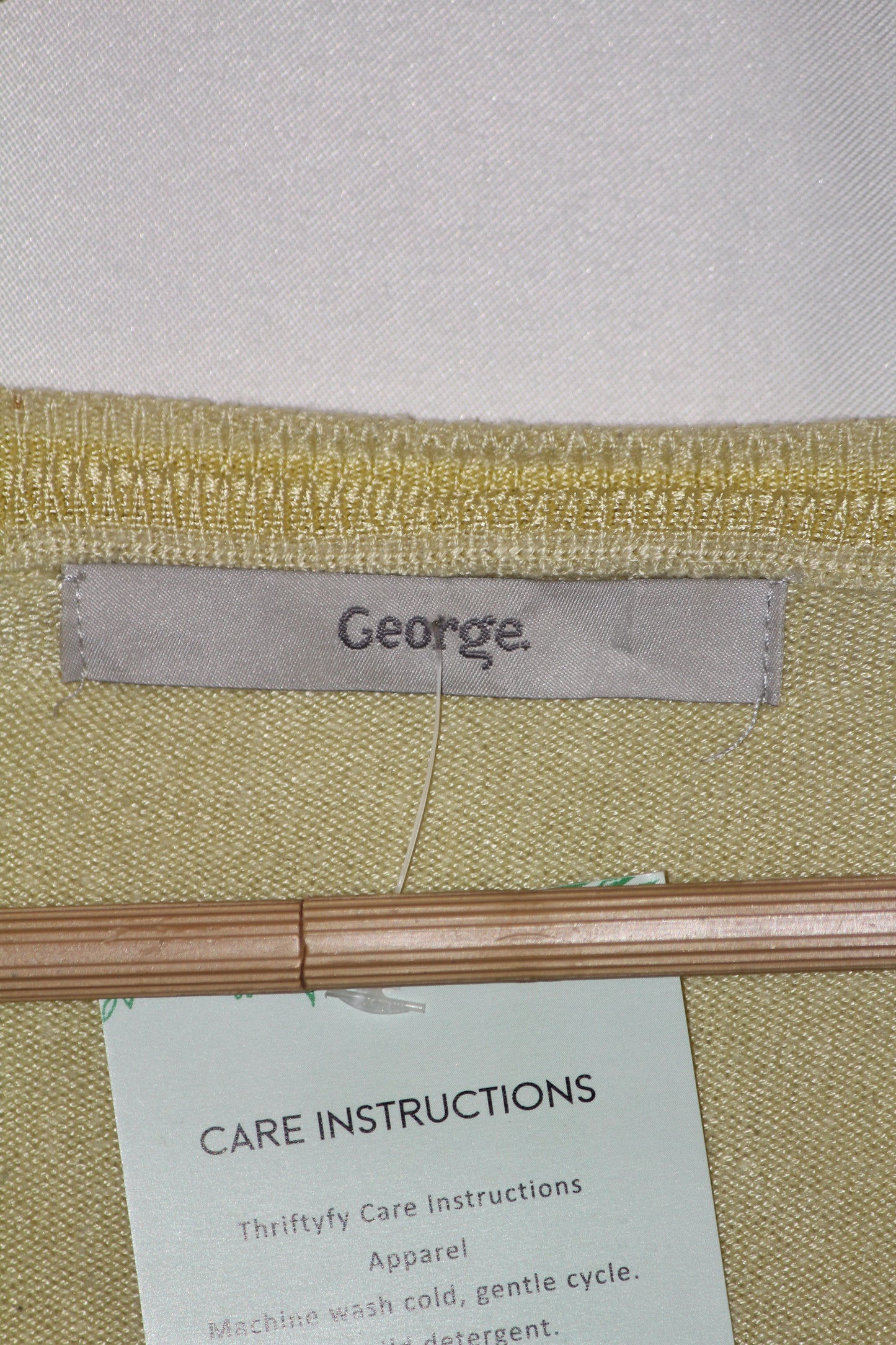 George Yellow Viscose Sweater - Medium