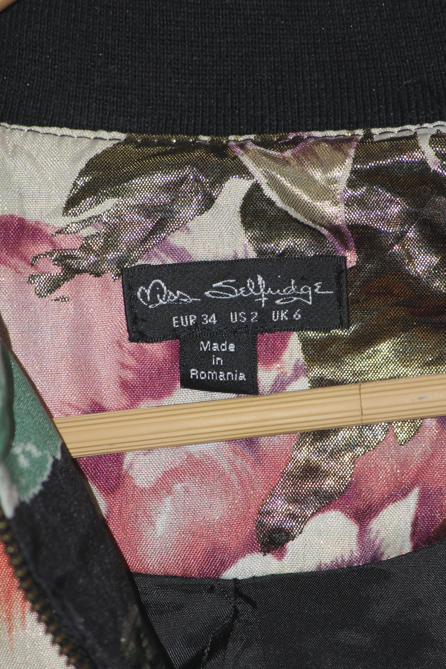 Miss Selfridge Floral Zipper Jacket