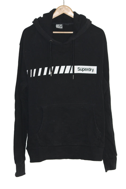 Superdry Black Hoodie (XXL, Excellent Condition)