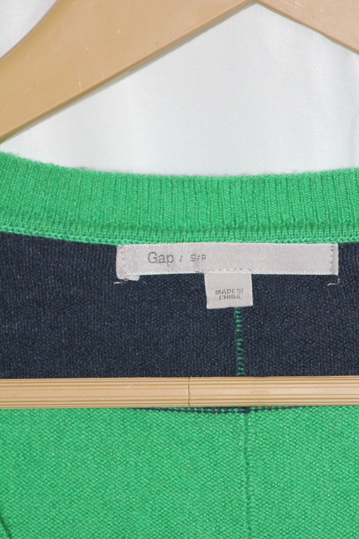 Gap Green and Blue Striped Sweater - Small