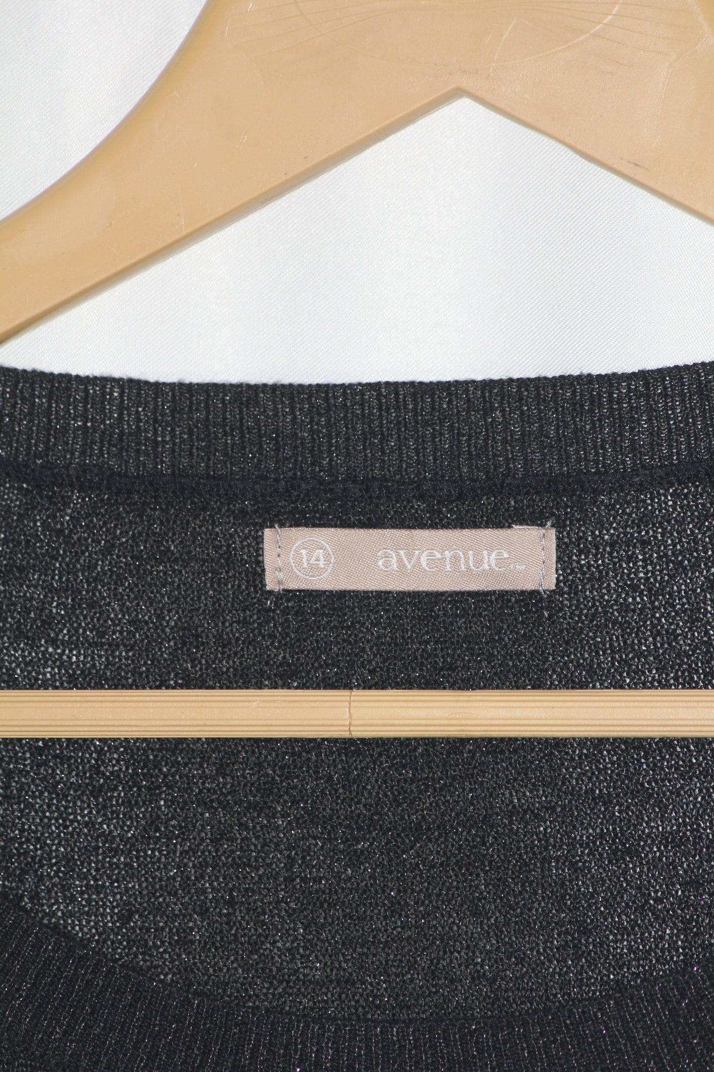 Avenue Sparkly Black Sweater - Medium