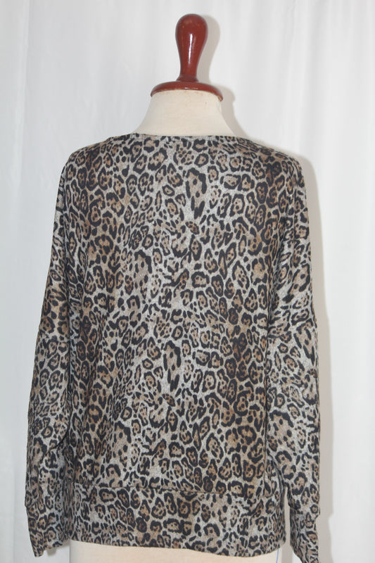 Dorothy Perkins Cheetah Print Sweatshirt - Medium