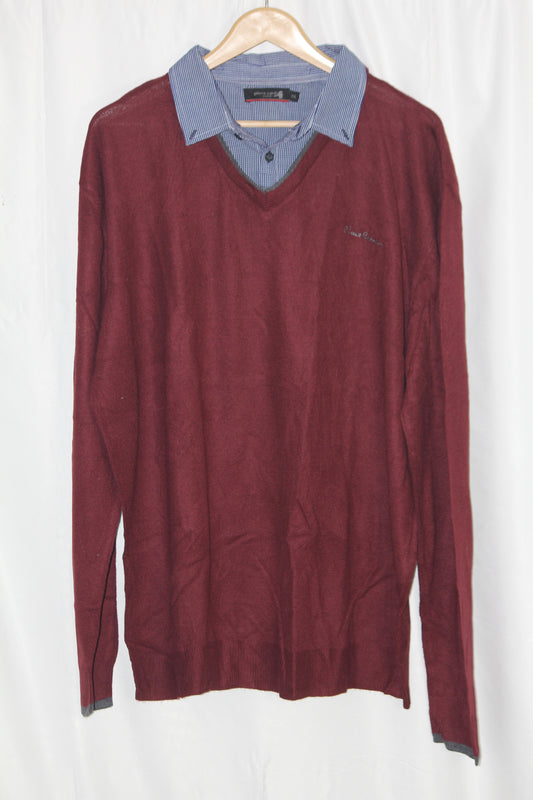 Pierre Cardin Maroon Sweater – Large