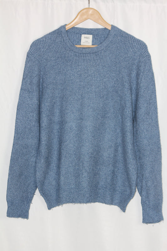 M&S Sky Blue Wool Sweater - Medium