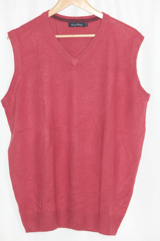 James Pringle Red Sleeveless Sweater - Large