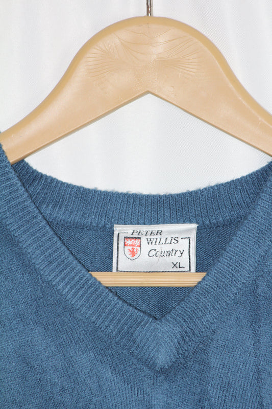 Peter Willis Sleeveless Blue Sweater