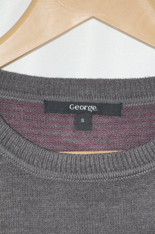 George Grey Striped Sweater - Small