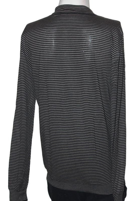 Nicole Frahi Black & White Silk Wool Sweater – Large