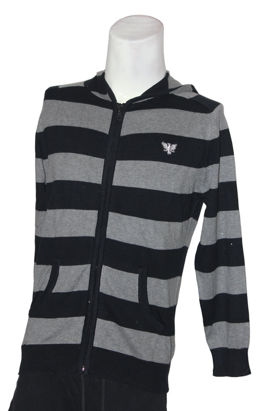 Debenhams Black & Grey Hoodie - Large