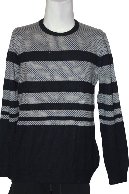 French Connection Navy & White Sweatshirt - Large