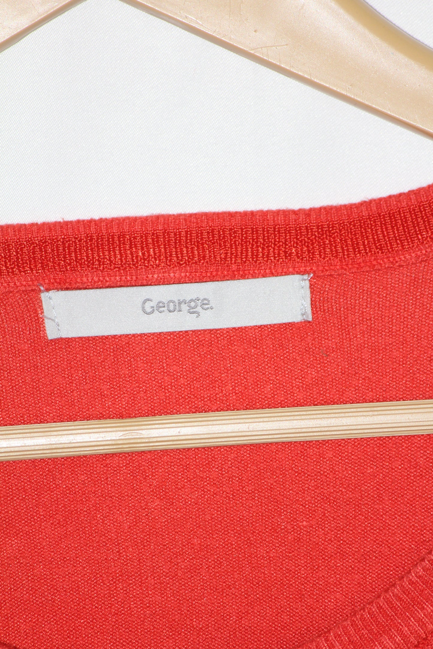 George Orange Button-Down Sweater (Medium)