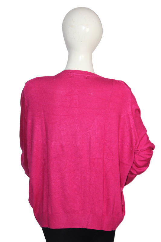 M&S Pink Button-Down Sweater (Large)