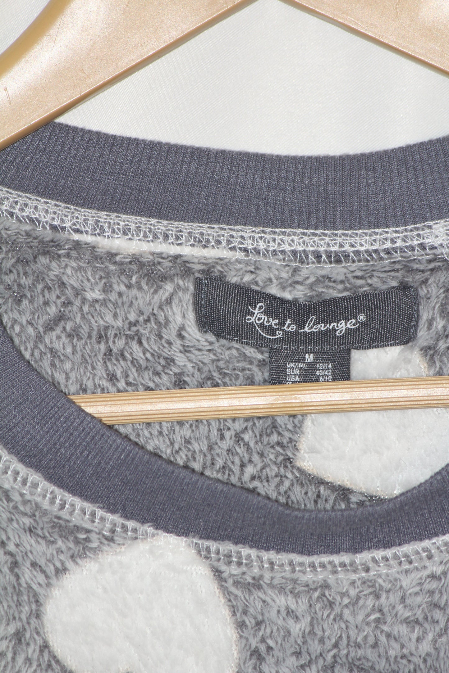 Love To Lounge Grey Heart fleece sweatshirt
