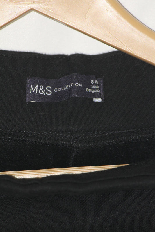 M&S Stretch Black Trouser (Small)