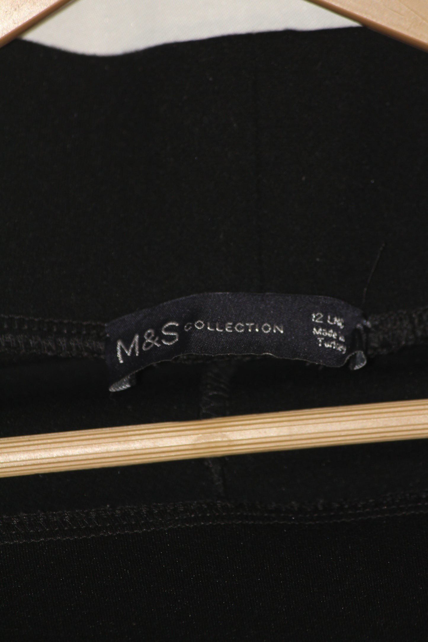 M&S Black Side-Striped Trouser (Medium)