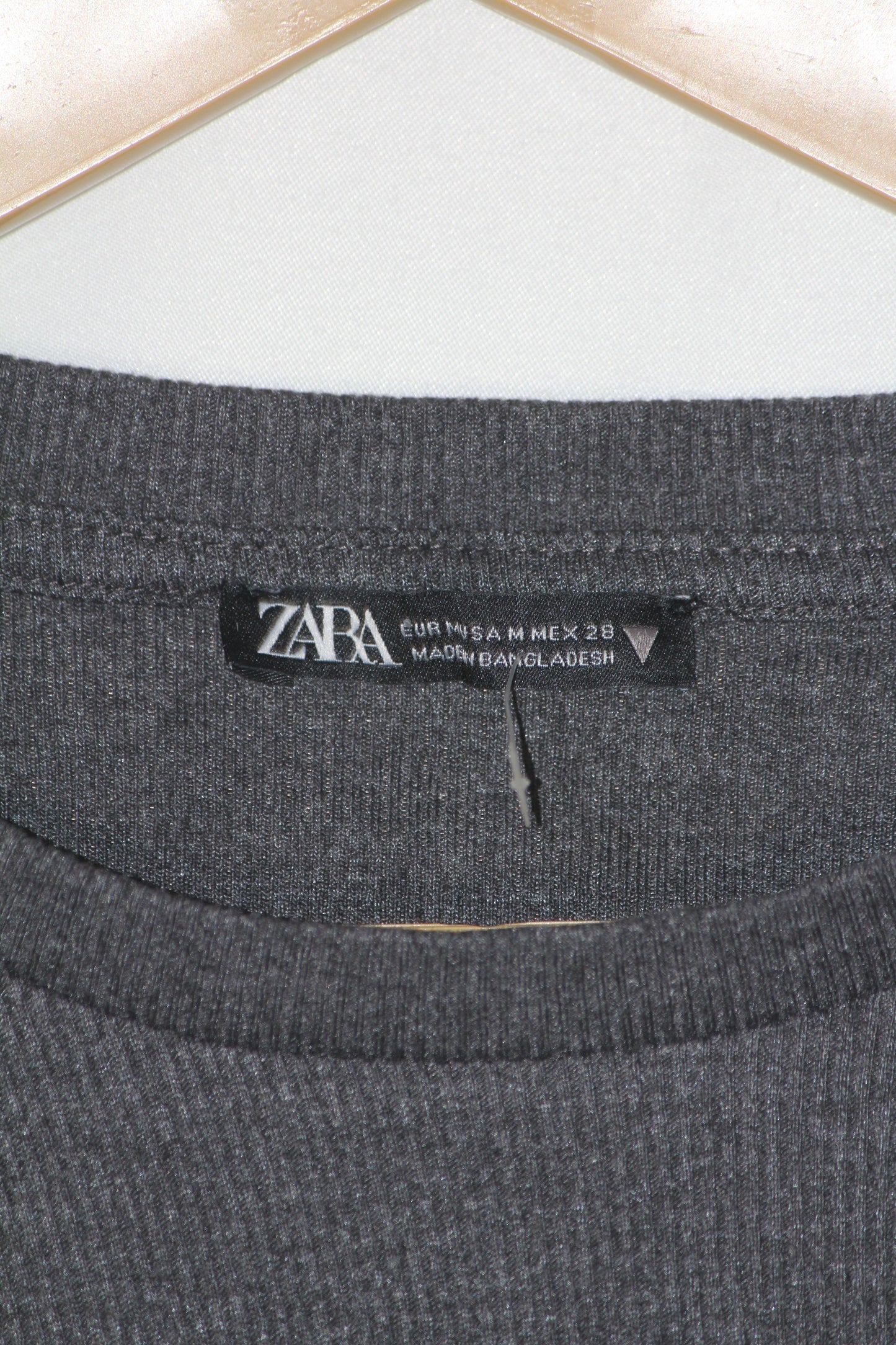 ZARA Grey Short Sleeve Bodycon (Medium)