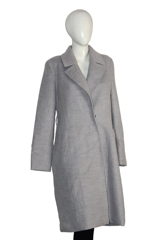 Forever New Grey Long Coat (Large)