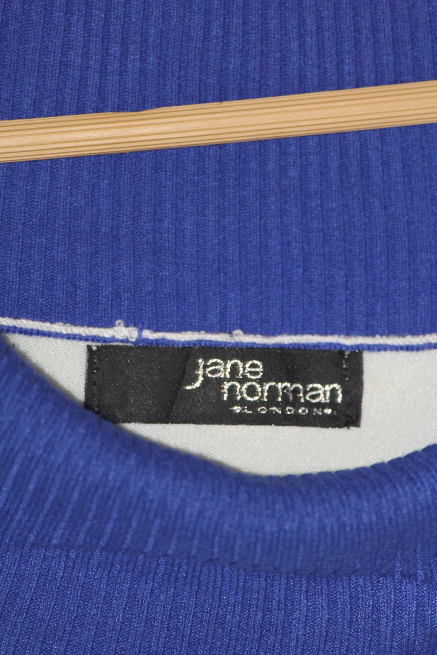 Jane Norman White & Blue Striped Bodycon (Small)