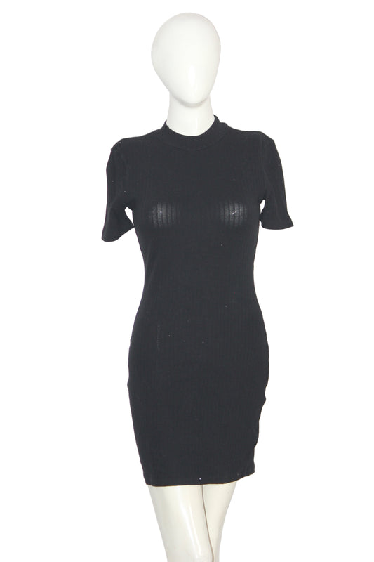 Shein Black Half Sleeve Cotton Bodycon – Small