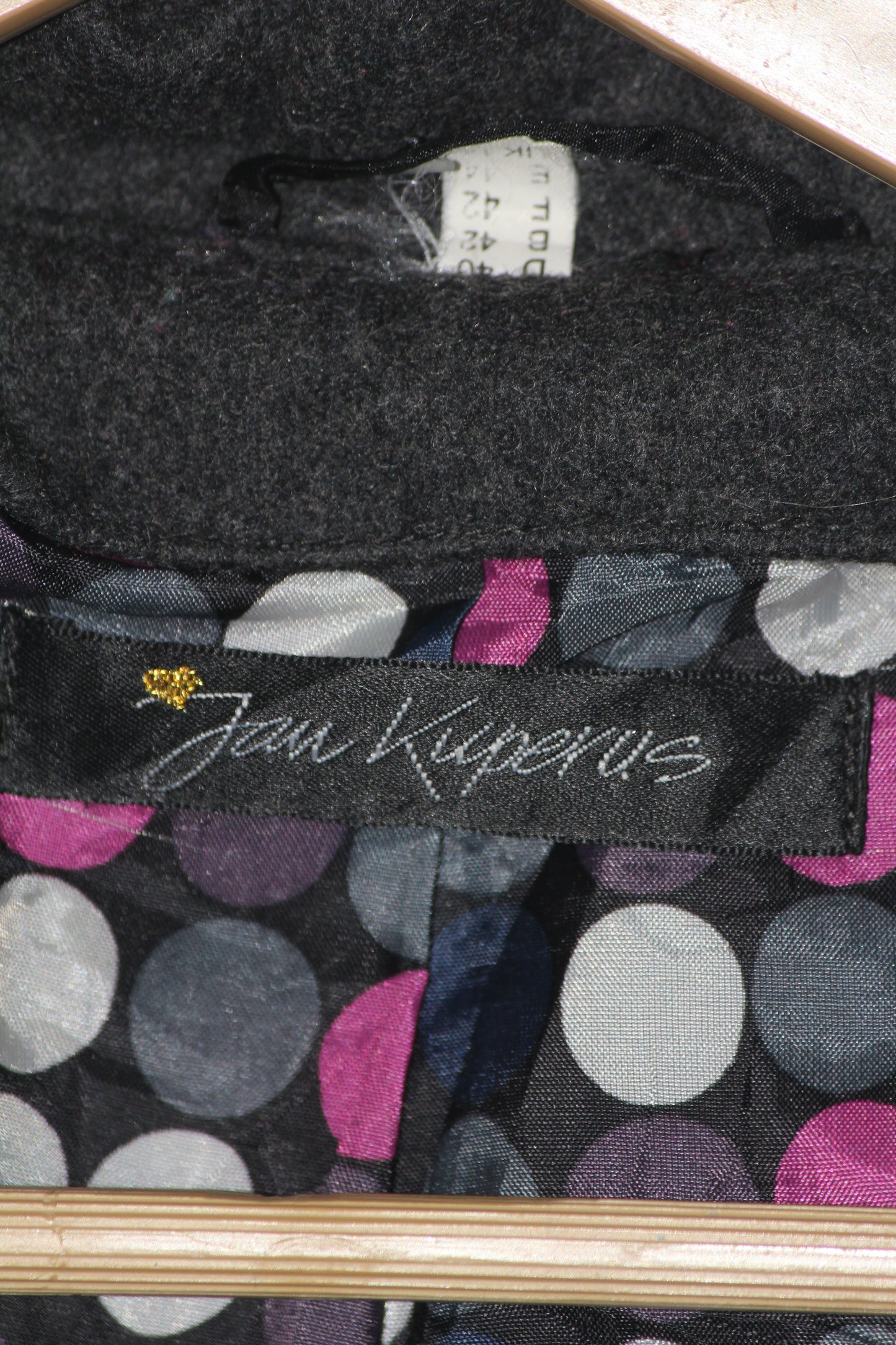 Jau Kuperus Black Button Down Long Coat (Small)