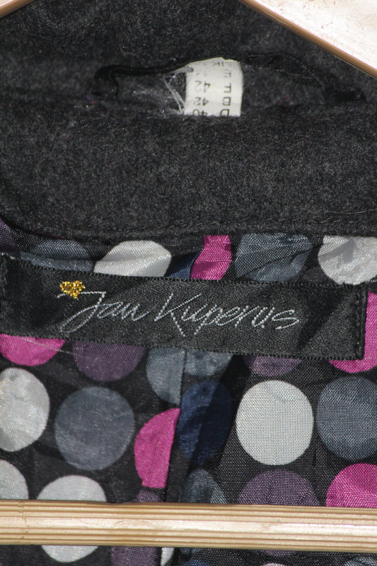 Jau Kuperus Black Button Down Long Coat (Small)