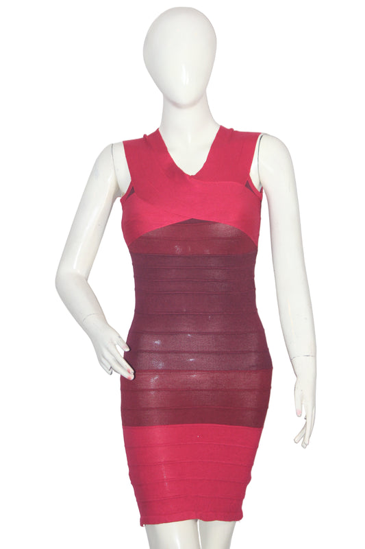 ThriftyFy Red Sleeveless Bodycon (Small)