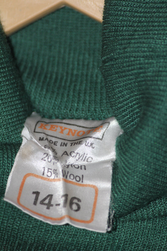 Keynote Green Wool Blend High Neck (Small)