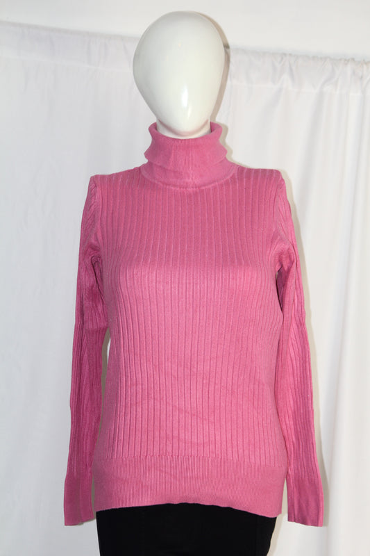 M&Co Pale Pink Viscose High-Neck (Small)