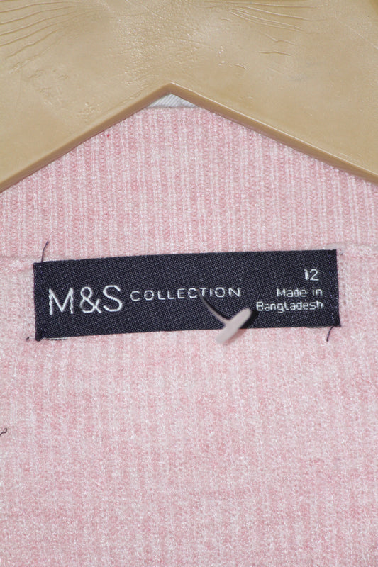 Soft Pink Knit Sweater – M&S – Medium