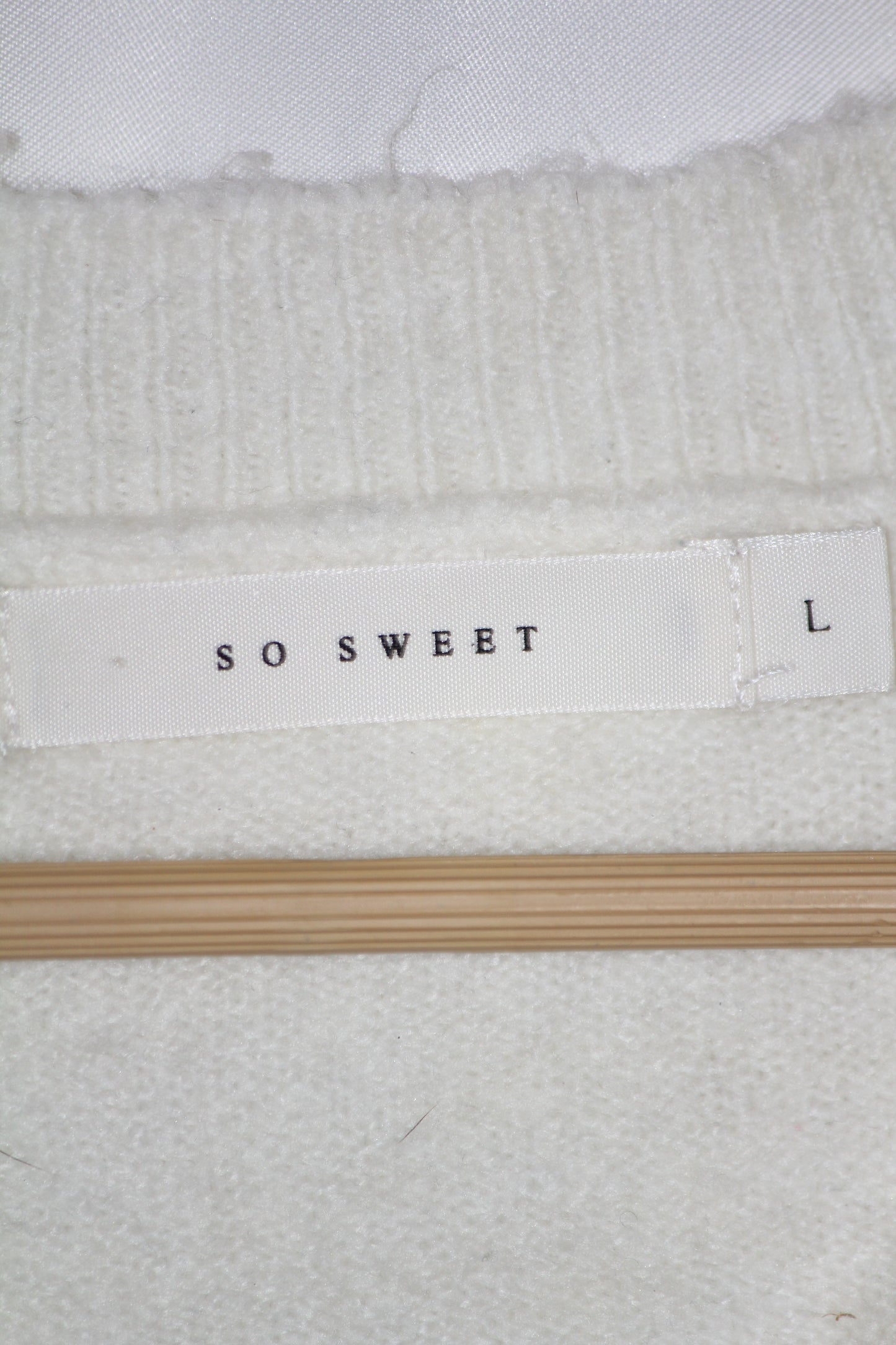 Cozy White Knit Sweater – So Sweet